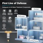 BriskSpring Spin Down Sediment Filters With Scraper, Well Water Filter System for House, Reusable Whole House Water Filter for Well Water, 300 Micron, 1" MNPT + 3/4" FNPT + 3/4"MNPT, BPA Free