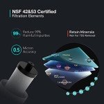 Frizzlife SW10 Under Sink Water Filter System, NSF/ANSI 53&42 Certified, Reduces 99.99% Lead, Chlorine, Bad Taste & Odor, Direct Connect Water Filter, 8K Gallons High Capacity, 0.5 Micron, USA Tech