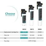 Frizzlife SW10 Under Sink Water Filter System, NSF/ANSI 53&42 Certified, Reduces 99.99% Lead, Chlorine, Bad Taste & Odor, Direct Connect Water Filter, 8K Gallons High Capacity, 0.5 Micron, USA Tech