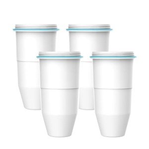 AQUA CREST NSF/ANSI 42,53&372 Certified Multiple-Stage Replacement Water Filters, Replacement for Pitcher Filters and Dispenser Filters, Reduce TDS, PFOA/PFOS, Chlorine, 4 Pack