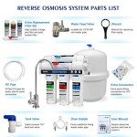 FS-TFC 5-Stage Reverse Osmosis Water Filtration System 100GPD Fast Flow Plus Extra 4 Filter for Free (FS-RO-100G-A)