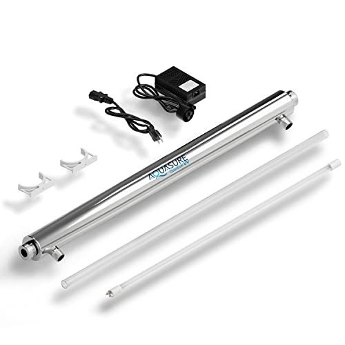 Aquasure Quantum Series 12 GPM Ultraviolet Light UV-C Water Filtration Filter System for Whole House Water Filtration, Disinfection and Purifier | Destroys 99.99% of Bacteria, Virus & Ecoli