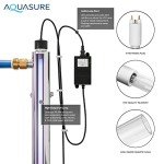 Aquasure Quantum Series 12 GPM Ultraviolet Light UV-C Water Filtration Filter System for Whole House Water Filtration, Disinfection and Purifier | Destroys 99.99% of Bacteria, Virus & Ecoli