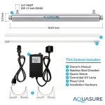 Aquasure Quantum Series 12 GPM Ultraviolet Light UV-C Water Filtration Filter System for Whole House Water Filtration, Disinfection and Purifier | Destroys 99.99% of Bacteria, Virus & Ecoli