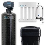 Aquasure 64,000 Grains Whole House Water Filter Bundle with Automatic Digital Metered Control Softener and 75 GPD RO Reverse Osmosis Drinking System | Removes Hardness | Ideal for 4-6+ bathrooms