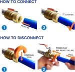 iSpring WGB21B 2-Stage Whole House Water Filtration System with 3/4 inch Push-Fit Braided Stainless Steel Hose Connectors and Ball Valve