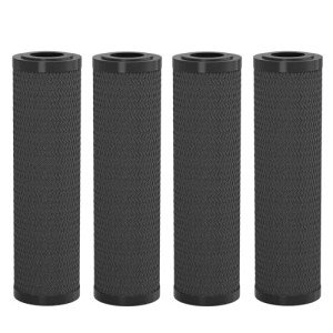 1 Micron 10"x2.5" Whole House Water Filter, CTO Carbon Water Filter Replacement for iSpring FC15, Pentek EP-10, Whirlpool WHKF-WHWC, 4 Pack
