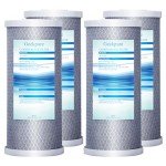 10-Inch Whole House Carbon Block Water Filter -4.5" x 10"-5 Micron- Pack 4