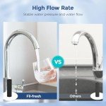 1 Micron 10"x2.5" Whole House Water Filter, CTO Carbon Water Filter Replacement for iSpring FC15, Pentek EP-10, Whirlpool WHKF-WHWC, 4 Pack