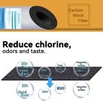 10-Inch Whole House Carbon Block Water Filter -4.5" x 10"-5 Micron- Pack 4