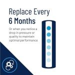 Pentair Pentek DGD-5005-20 Big Blue Water Filter, 20-Inch Whole House Sediment Filter Cartridge Replacement, Dual-Gradient Density Spun Polypropylene, 20" x 4.5", 5 Micron, Pack of 1, White