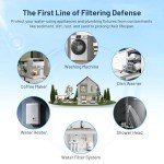 Whole House Water Filter Cartridge Replacement, 20 Micron Water Filter 10" x 2.5" Pleated Polyester Sediment Well Water Filter Compatible with W20CLA, W50PE, FXWPC, WFPFC3002, WHKF-WHPL - 6 Pack