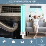 Kittmip 2 Pcs Air Purifier UV Bulb for HVAC Air Condition Duct, UVC G23 2 Pin Base Replacement Light Bulb for D200, R18, R18D R2000 Induct Air Purifier Whole House UV Light (13W)
