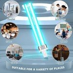 Kittmip 2 Pcs Air Purifier UV Bulb for HVAC Air Condition Duct, UVC G23 2 Pin Base Replacement Light Bulb for D200, R18, R18D R2000 Induct Air Purifier Whole House UV Light (13W)