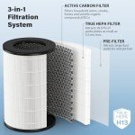 AP-T40 True HEPA Filter & UV-C Replacement Bulbs Compatible with HoMedics AP-T40, AP-T40WT, AP-T43-WT, AP-T45-BK and AP-T45-WT