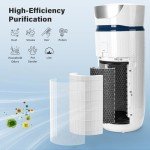 AP-T40 True HEPA Filter & UV-C Replacement Bulbs Compatible with HoMedics AP-T40, AP-T40WT, AP-T43-WT, AP-T45-BK and AP-T45-WT