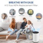 AP-T40 True HEPA Filter & UV-C Replacement Bulbs Compatible with HoMedics AP-T40, AP-T40WT, AP-T43-WT, AP-T45-BK and AP-T45-WT