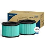 AROEVE MK01 & MK06 Air Filter Replacement 4-in-1 Air Filter for Pollen Pet Dander Hair- Pet Dander Version(2 Pack)
