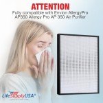 LifeSupplyUSA HEPA Filter Replacement for Envion AllergyPro AP350 Air Purifier Allergy Pro AP 350 will not work with Whirlpool AP350.
