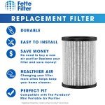 Fette Filter - 2 Pack Replacement Filters Compatible with Pure Enrichment PureZone Mini Portable Air Purifier PEPERSAP