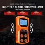 Gas Detector, CHNADKS 4 Gas Monitor H2S,O2,CO and LEL Multiple Indicator with Vibration, Audible, Visual 4 Gas Monitor Personal Rechargeable Gas Sniffer Alarm with LCD