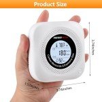 Carbon Monoxide Detectors, 4 in 1 Protectmeter Natural, Propane, Methane Portable Traval Gas Leak Detector, Carbon Monoxide Detectors Plug in, Temperature & Humidity Detectors, Digital LCD