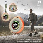 Pildegro 3-in-1 Portable Carbon Monoxide Detector, Professional Rechargeable Real-Time Travel CO Monitor 120HR Standby, Premium Reliable CO Detector with Loud Alarm for Air Safety (Orange/Passion)