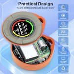 Pildegro 3-in-1 Portable Carbon Monoxide Detector, Professional Rechargeable Real-Time Travel CO Monitor 120HR Standby, Premium Reliable CO Detector with Loud Alarm for Air Safety (Orange/Passion)