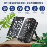 Portable CO2 Detector, AP-531G Portable CO2 Detector 3 in 1 Indoor Air Quality Monitor with Tempe(℃/℉), Alarm and Humidity Sensor Air Analyzer for Grow Tents, Wine Cellars, Homes,Office, School