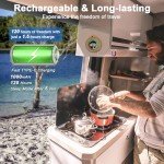 Pildegro 3-in-1 Portable Carbon Monoxide Detector, Professional Rechargeable Real-Time Travel CO Monitor 120HR Standby, Premium Reliable CO Detector with Loud Alarm for Air Safety (Orange/Passion)