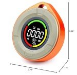 Pildegro 3-in-1 Portable Carbon Monoxide Detector, Professional Rechargeable Real-Time Travel CO Monitor 120HR Standby, Premium Reliable CO Detector with Loud Alarm for Air Safety (Orange/Passion)