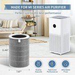 Mi Air Filter Replacement M8R-FLH Compatible with Xiaomi Mi 1, Mi 2 2S 2C 2H, Mi 3 3C 3H, Mi Pro Air Pur-ifier Filter, 3-Layer Filtration with H13 True HEPA Pre-Filter and acti-vated car-bon, 1-Pack