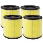 CHAMONNY B-D02U Filter Replacement, Compatible with VEWIOR B-D02U Air Purifier and MOO-KA B-D02L and KOIOS B-D02L Air Purifier, 4 Pack