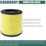 CHAMONNY B-D02U Filter Replacement, Compatible with VEWIOR B-D02U Air Purifier and MOO-KA B-D02L and KOIOS B-D02L Air Purifier, 4 Pack