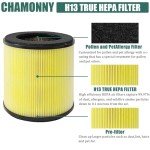 CHAMONNY B-D02U Filter Replacement, Compatible with VEWIOR B-D02U Air Purifier and MOO-KA B-D02L and KOIOS B-D02L Air Purifier, 4 Pack