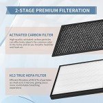 Zouhwaso FY1410 Replacement Filter Set Compatible with Philips 1000 1000i Series Air Pur-ifier Model FY1410 FY1413 AC1215/1213/1212/1216, 1x FY1413/40 Acti-vated Car-bon and 1x FY1410/40 HEPA Filter