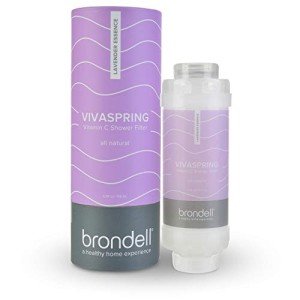 Brondell VivaSpring Vitamin C Shower Filter, Lavender Essence Scent – Filters Contaminants like Free Chlorine, Easy Installation, Filtered Shower Water for Healthier Skin & Hair
