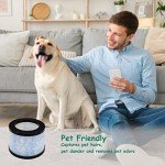 Asheviller MK01/DH-JH01 True HEPA Replacement Filter, Compatible with AROEVE MK01 & MK06 and Kloudi Air Purifier DH-JH01, Intelabe EPI080/EP1080, and Elechomes EPI081/EP1081 Air Purifier, 2Pack