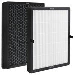 Aiskaer True HEPA Filter Replacement Compatible with LUNINO E-200 Air Cleaner Purifier for Home and Bedroom,3-in-1 Filtration System,2 Pack