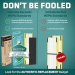 GermGuardian Filter B HEPA Pure Genuine Air Purifier Replacement Filter, Removes 99.97% of Pollutants for AC4825, AC4300, AC4900, AC4825DLX, AC4850, CDAP4500, AP2200, Black/Yellow, FLT4825