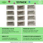 Green Piece® Distiller Filters - Activated Charcoal - Odor Absorbing. Works Great for Megahome and other Countertop Distillers (12 Pack) MADE IN USA
