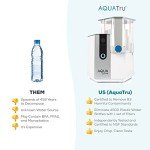 AquaTru Classic Alkaline Countertop Water Filter System for PFAS & Other Contaminants with 4-Stage Ultra Reverse Osmosis Technology (No Plumbing or Installation Required) | BPA Free