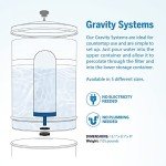 ProOne Traveler+ Stainless-Steel Gravity Water-Filter System, 2.25-Gallon Water Capacity, Countertop Water Dispenser for Home and Travel with Two 7-Inch Filter and Wire Stand