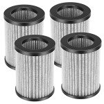 4 Pack Replacement Filters Compatible with Pure Enrichment PureZone Mini Portable Air Purifier PEPERSAP, 2-in-1 True HEPA Replacement