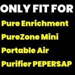 4 Pack Replacement Filters Compatible with Pure Enrichment PureZone Mini Portable Air Purifier PEPERSAP, 2-in-1 True HEPA Replacement