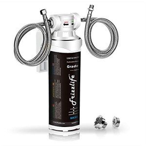 Frizzlife Under Sink Water Filter System-NSF/ANSI 53&42 Certified High Capacity Direct Connect Under Counter Drinking Water Filtration System-0.5 Micron Reduces Lead, Chlorine, Bad Taste & Odor