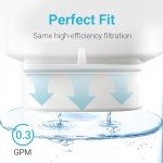AQUA CREST Water Filter Replacement for All Waterdrop Pitcher and Dispenser Filtration System, Fits Waterdrop WD-PF-01A Plus, Reduces PFAS, PFOA/PFOS, Chlorine, Last Up to 200 Gallons (Pack of 2)