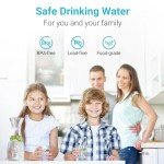 AQUA CREST Water Filter Replacement for All Waterdrop Pitcher and Dispenser Filtration System, Fits Waterdrop WD-PF-01A Plus, Reduces PFAS, PFOA/PFOS, Chlorine, Last Up to 200 Gallons (Pack of 2)