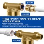 SimPure 100/500 Micron Spin Down Sediment Filter, Reusable Whole House Sediment Water Filter, Pre-Filtration System for City/Well water, 1" MNPT + 3/4" FNPT + 3/4"MNPT, BPA Free