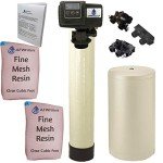 AFWFilters Iron Pro 2 Combination Water Softener Iron Filter Fleck 5600SXT Digital Metered Valve 64,000 Grain - High Flow for Whole House Use - Removes Hardness, Iron, Manganese, Sediment, Rust